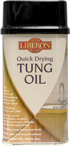 Ταχυστέγνωτο λάδι συντήρησης ξύλων (Tung oil) κατάλληλο και για ξύλα που έρχονται σε επαφή τρόφιμα